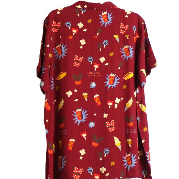 Disneyland Shirt Size XL Hong Kong Maroon Red Matching FAMILY Vacation Tops NWT - Picture 3 of 10